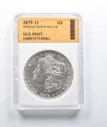 MS67 1879-O Morgan Silver Dollar SGS