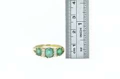 18K Yellow Gold 1.75 Ctw Oval Emerald Diamond Statement Ring