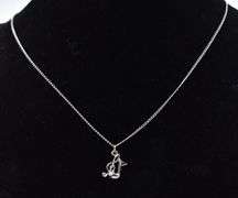 Music Note Pendant Necklace in Sterling Silver
