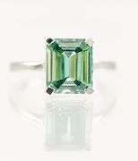 Dazzling 4.5 Ct Paraiba Aqua Blue Fire Moissanite Ring