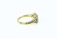 18K Yellow Gold 1.75 Ctw Oval Emerald Diamond Statement Ring