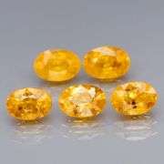Glittering 3.43ct set of golden Ceylon Sapphires