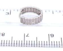 3 Pairs of 14kt white gold earrings