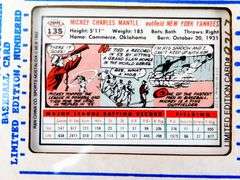 Mickey Mantle World's Thinnest Porcelain Baseball Card