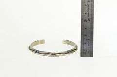 Sterling Silver Douglas Etsitty Navajo Stamped Cuff Bracelet