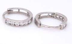 Lot of 3 14kt white gold earrings