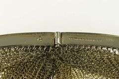 Sterling Silver Art Deco Engraved Scroll Mesh Vermeil Purse