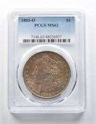 MS62 1883-O Morgan Silver Dollar PCGS Beautifully Toned