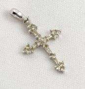 Tasteful Wwhite Gold & Diamond Cross