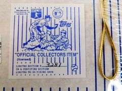 Mickey Mantle Topps World's Thinnest Porcelain Baseball Card