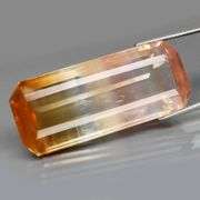 Beautiful faceted 55.44ct untreated banded Fluorite