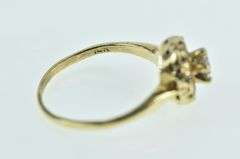 14K Yellow Gold 0.61 Ctw Diamond Halo Engagement Ring