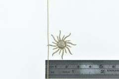 10K Yellow Gold 0.75 Ctw Pave Diamond Encrusted Sun Necklace