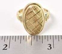 Shiny 14K Yellow Gold Texturized Ring