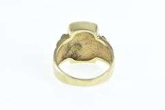 10K Yellow Gold Turquoise Abstract Squared Geometric Ring