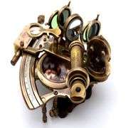 Brass Sextant with Compass