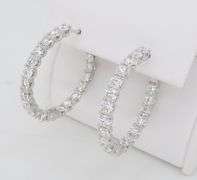 4.18CTW Inside Out Diamond Hoop Earrings