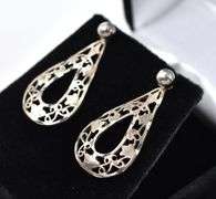 Sterling Silver Ball Stud Earrings with Dangle Enhancement