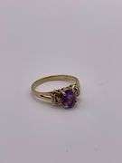 2.0g 14k Yellow Gold Diamond/ Purple size 6