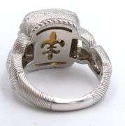 Judith Ripka 925 sterling silver orange stone ring