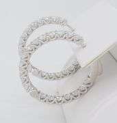 4.18CTW Inside Out Diamond Hoop Earrings