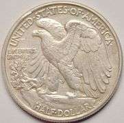 1944 Walking Liberty Half Dollar, Circulated.