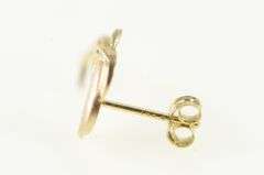 14K Yellow Gold Jumping Dolphin Ocean Single Stud Earring
