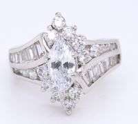 Lot of 2 Cubic Zirconia Engagement Rings