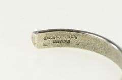Sterling Silver Douglas Etsitty Navajo Stamped Cuff Bracelet