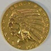 Highly lustrous and original 1912 US $2.50 Indian Gold Piece. Nice