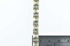 14K Yellow Gold 7.00 Ctw Diamond Vintage Tennis Bracelet