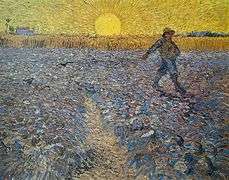 Rare Vintage Vincent Van Gogh, Wheat Field with Sower