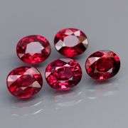 5.67ct premium cherry red Rhodolite Garnet set