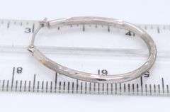 14kt White gold diamond cut hoop earrings