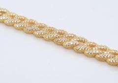 Sterling Silver Cubic Zirconia Curb Link Bracelet