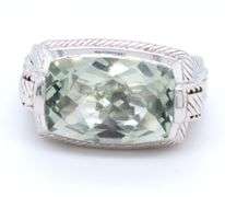 Judith Ripka quartz ring in 925 sterling silver