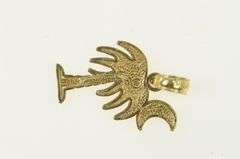 14K Yellow Gold Myrtle Beach Symbol Vacation Palm Tree Pendant