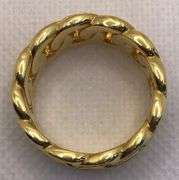 CLASSIC AND TIMELESS 14K YELLOW GOLD CUBAN LINK DIAMOND MEN’S RING