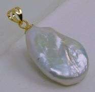 Large Tear Drop Baroque Pearl Pendant
