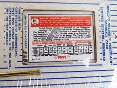 Mickey Mantle Topps World's Thinnest Porcelain Baseball Card