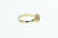 14K Yellow Gold 1940's Diamond Knot Promise Vintage Ring