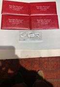 4 Unc 1976 3 Piece Silver Red Envelope Bicentennial Sets