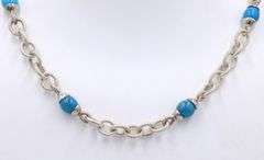 925 Sterling silver Signed Turquoise necklace