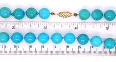 Turquoise necklace with 18kt gold clasp