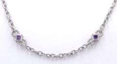 925 Sterling silver Judith Ripka Amethyst necklace