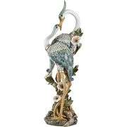 Devoted Coastal Crane Sculpture