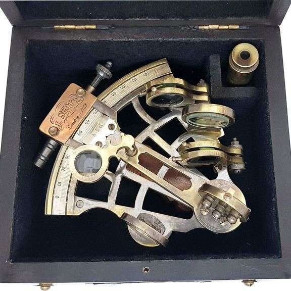 1753 Brass Nautical Celestial Navigation in Rosewood Box