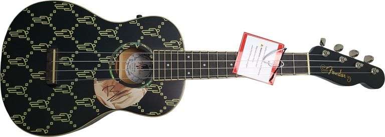 Billie Eilish Autographed Fender Signature Ukulele Black Guitar