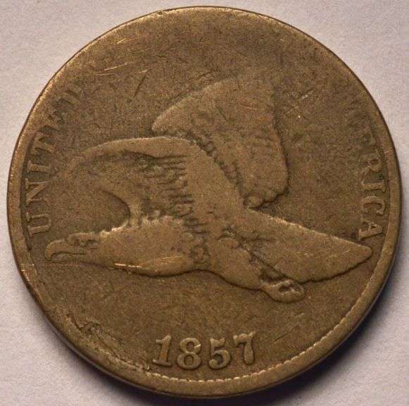 1857 Flying Eagle Cent, Circulated.