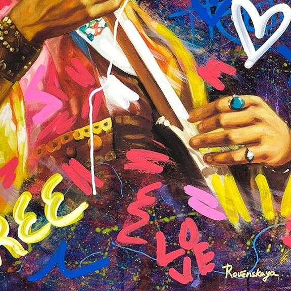 Jimi Hendrix by Nastya Rovenskaya